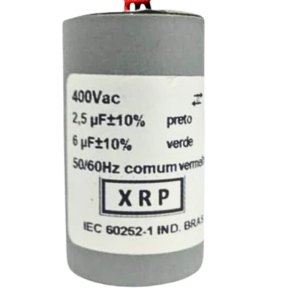 Capacitor De Partida 2,5uF+6uF 400V 27x47mm (3Fios)