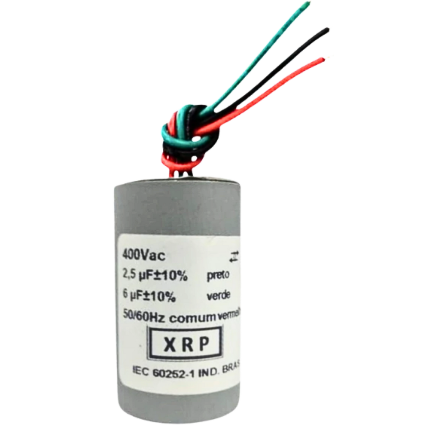 Capacitor De Partida 2,5uF+6uF 400V 27x47mm (3Fios)