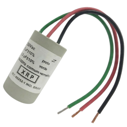 Capacitor De Partida  2uf+4,5uf 250v 27x50mm (3fios)