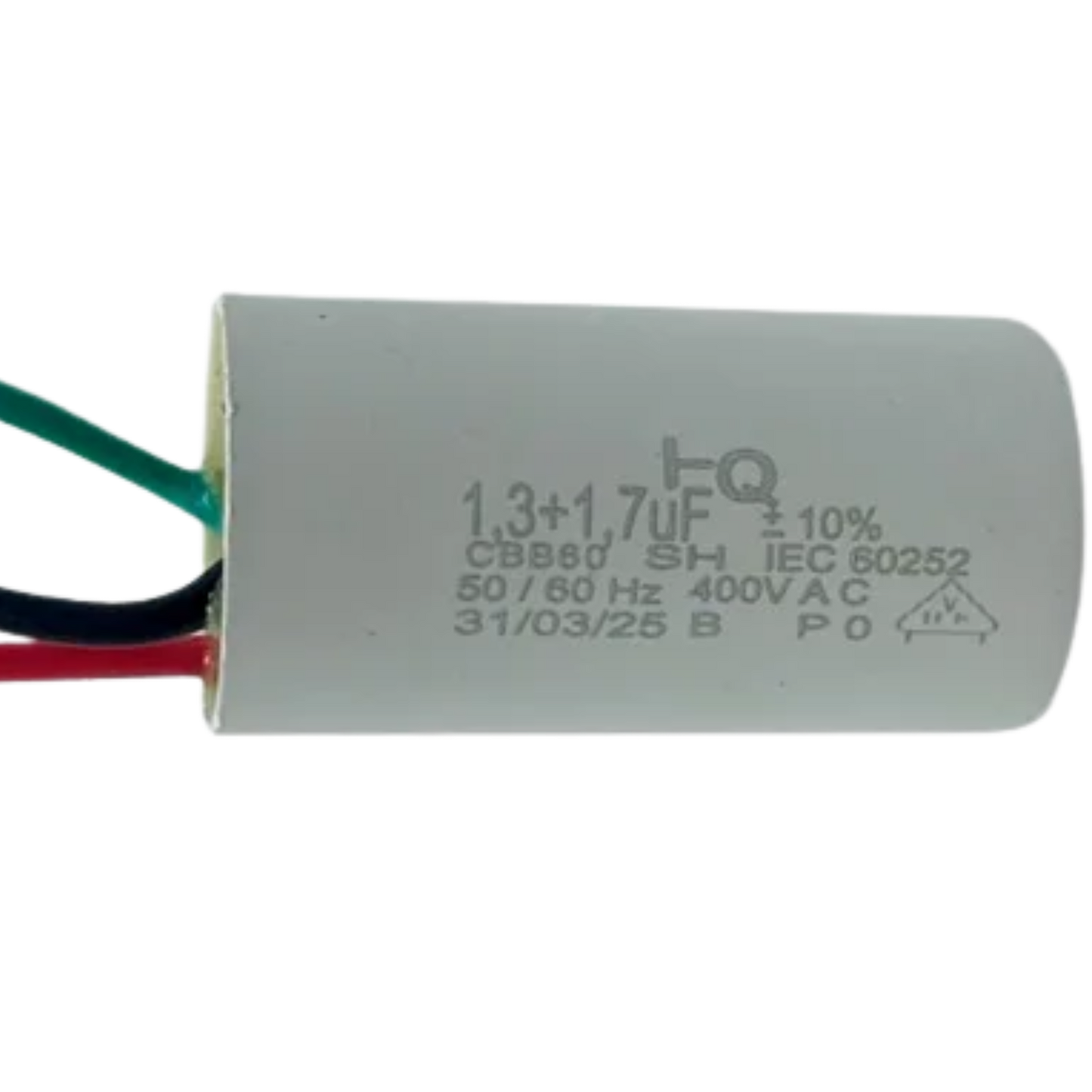 Capacitor De Partida 1,3uF+1,7uF 400V 25x47mm (3Fios)
