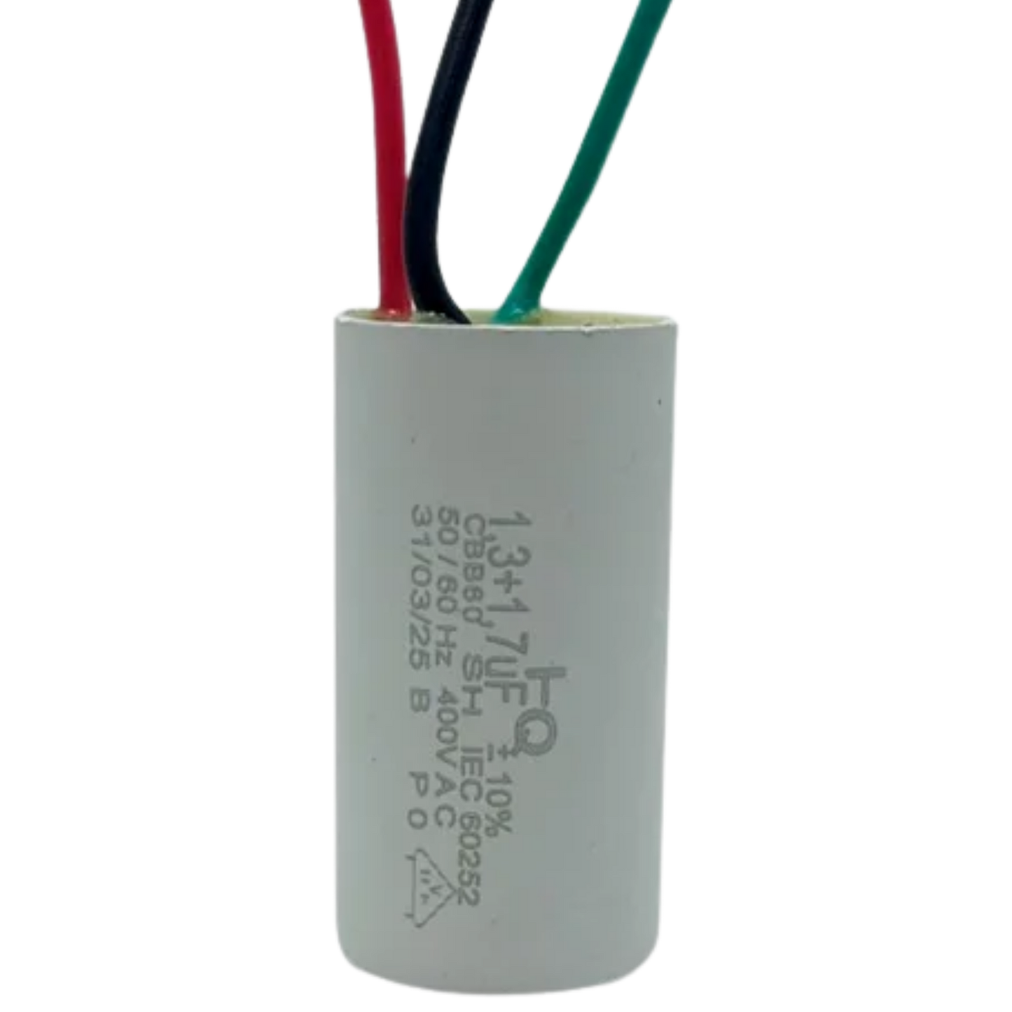 Capacitor De Partida 1,3uF+1,7uF 400V 25x47mm (3Fios)