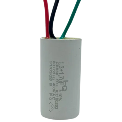 Capacitor De Partida 1,3uF+1,7uF 400V 25x47mm (3Fios)