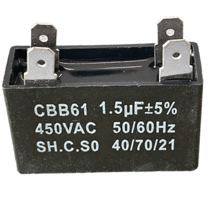 Capacitor De Partida CBB61 1,5uF 450V (Fast-on)
