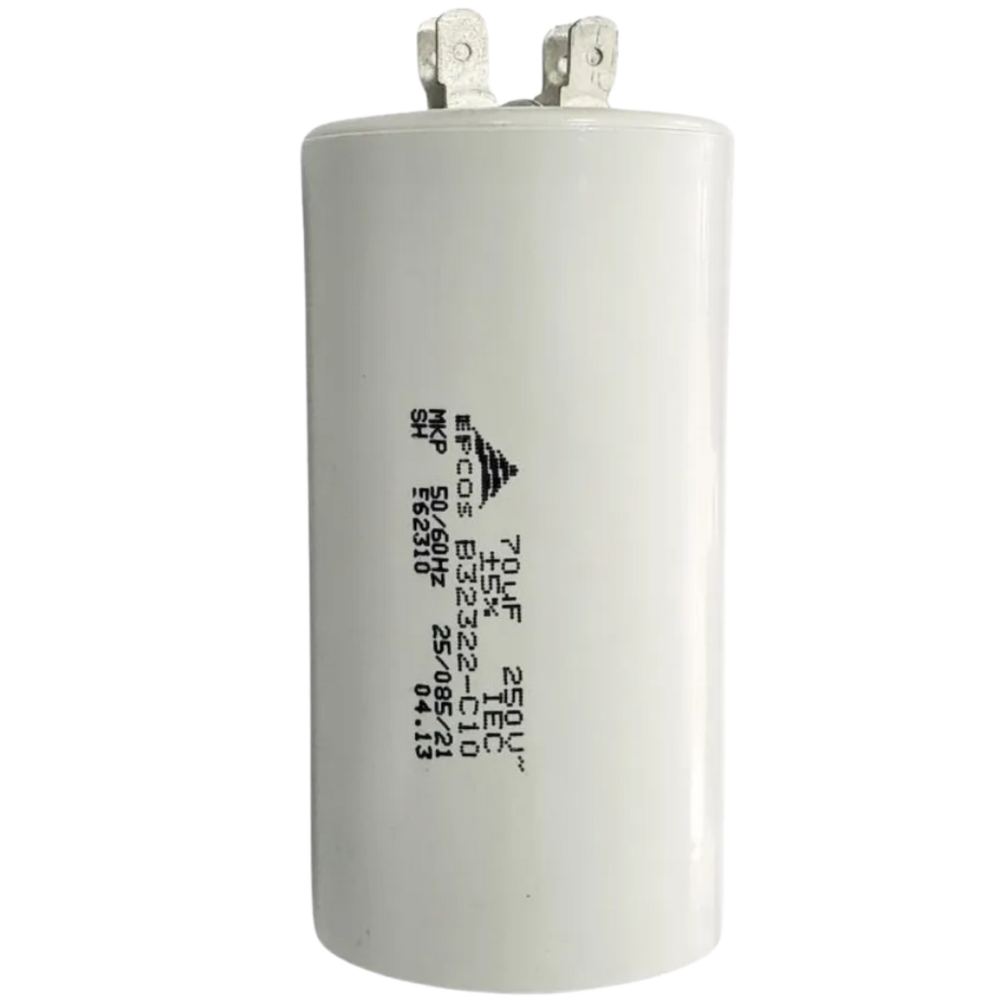 Capacitor De Partida 70uF 250V 50x95mm (Fast-on)