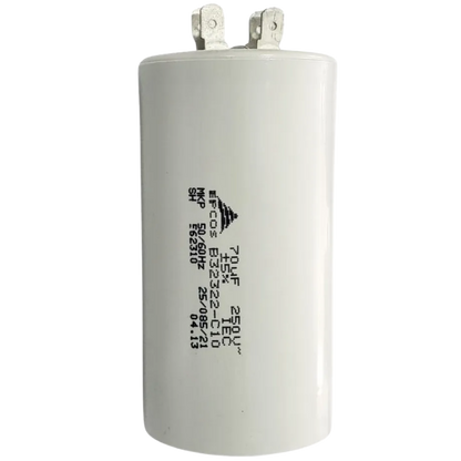 Capacitor De Partida 70uF 250V 50x95mm (Fast-on)