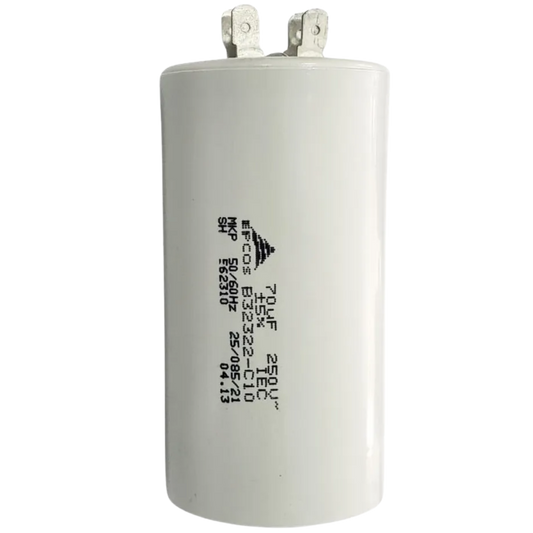 Capacitor De Partida 70uF 250V 50x95mm (Fast-on)
