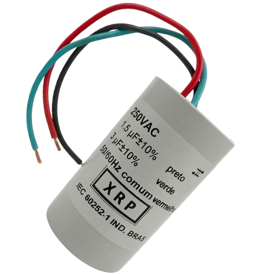 Capacitor De Partida 1,5uF+3uF 250V 27x47mm (3Fios)