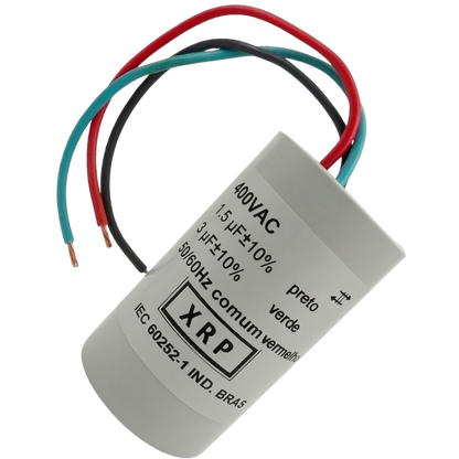 Capacitor De Partida 1,5uF+3uF 400V 27x47mm (3Fios)