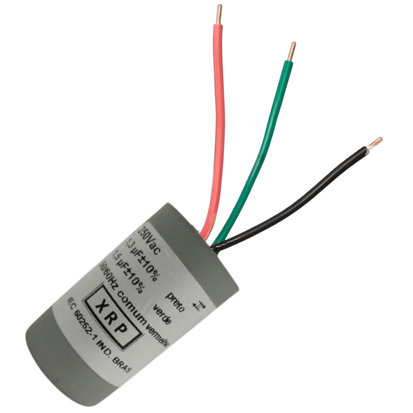 Capacitor De Partida 1,3uF+1,5uF 250V 27x47mm (3Fios)
