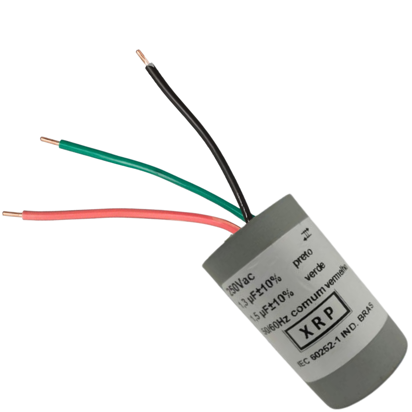 Capacitor De Partida 1,3uF+1,5uF 250V 27x47mm (3Fios)