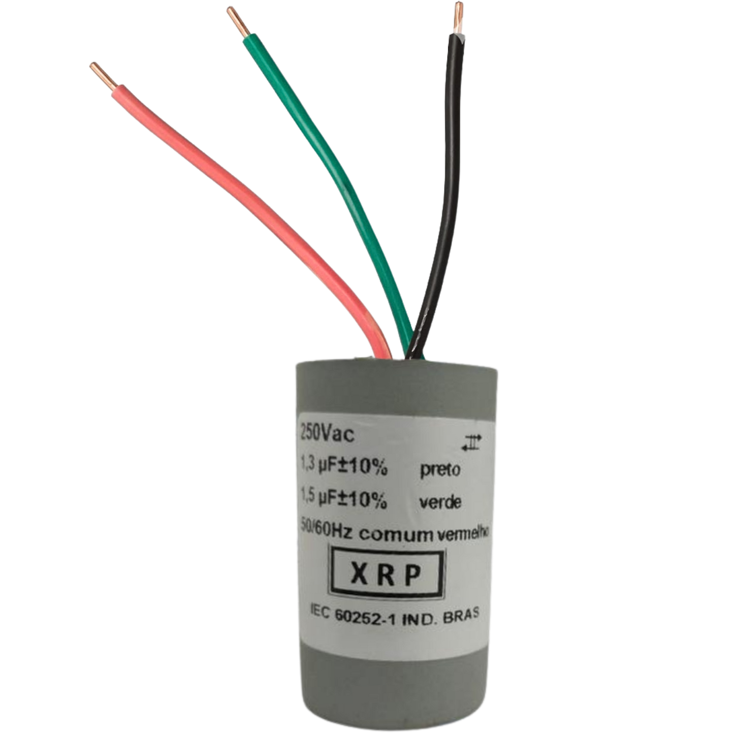 Capacitor De Partida 1,3uF+1,5uF 250V 27x47mm (3Fios)