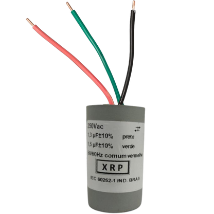 Capacitor De Partida 1,3uF+1,5uF 250V 27x47mm (3Fios)