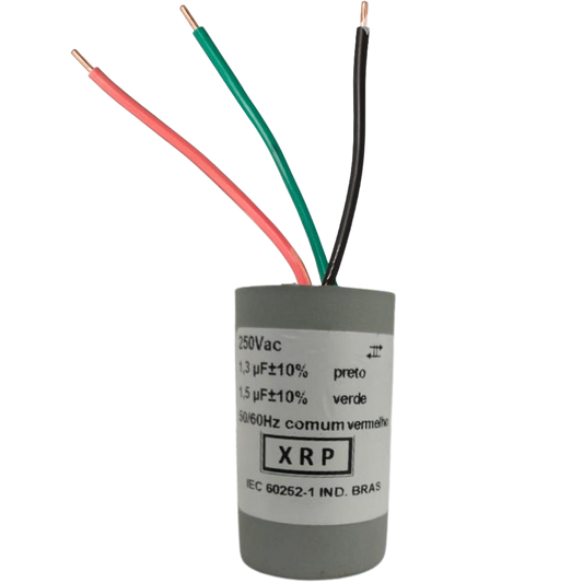 Capacitor De Partida 1,3uF+1,5uF 250V 27x47mm (3Fios)