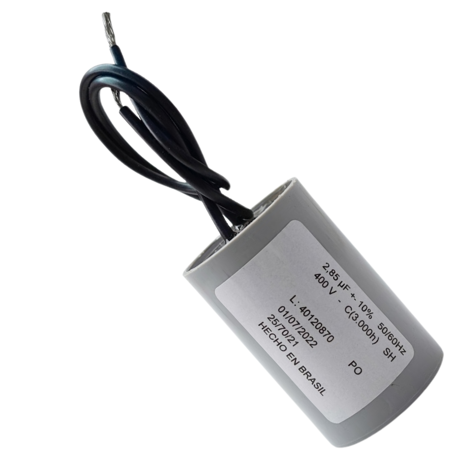 Capacitor De Partida 2,85uF 400V 24x46mm (2Fios)