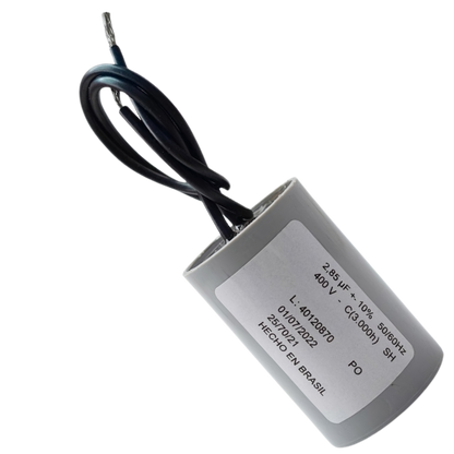 Capacitor De Partida 2,85uF 400V 24x46mm (2Fios)