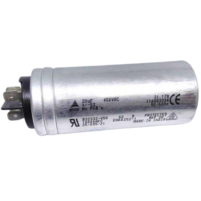Capacitor De Partida 20uF 450V 40x93mm (Fast-on)