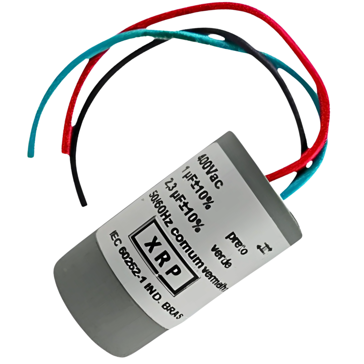 Capacitor De Partida 1uF+2,3uF 400V 29x49mm (3Fios)