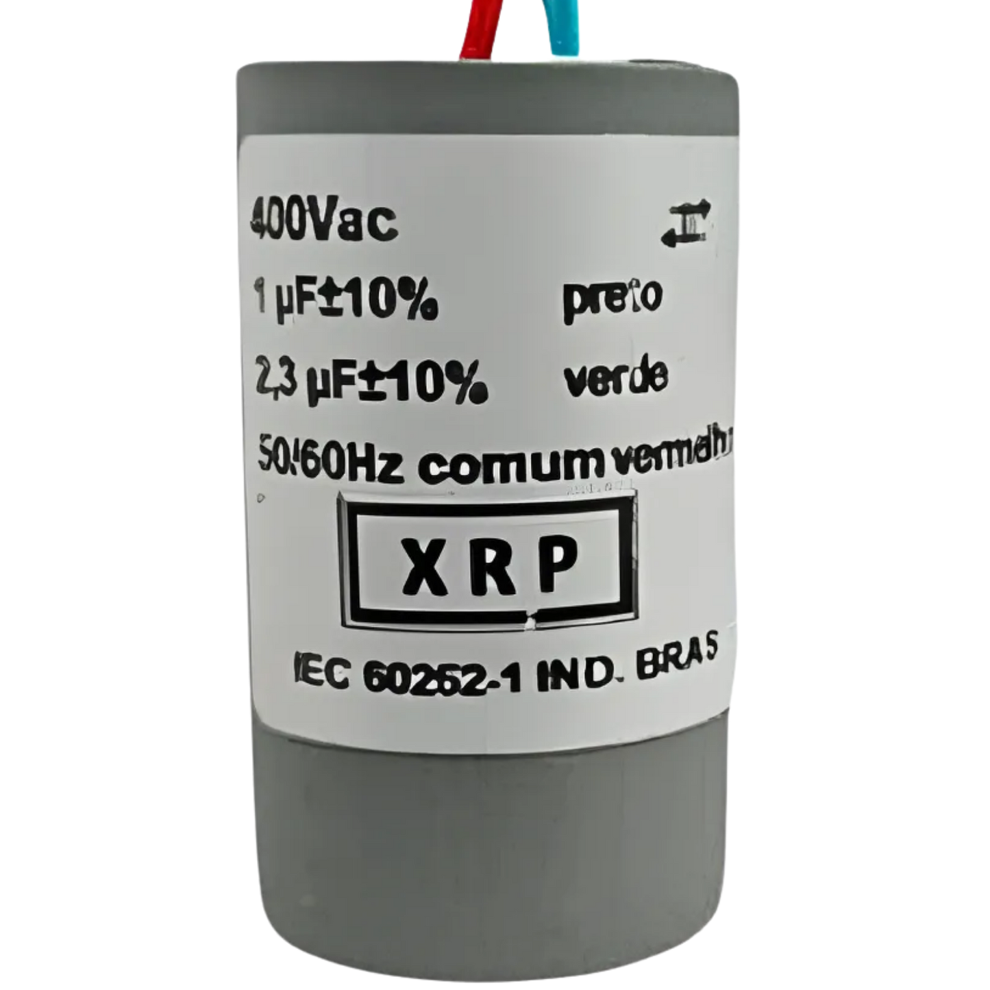 Capacitor De Partida 1uF+2,3uF 400V 29x49mm (3Fios)