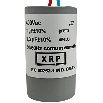 Capacitor De Partida 1uF+2,3uF 400V 29x49mm (3Fios)