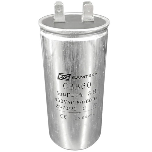 Capacitor De Partida 50uF 450V 50x103mm (Fast-on)