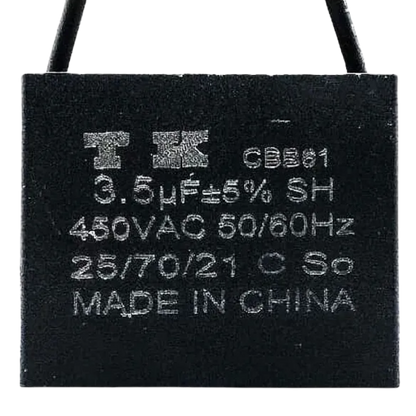 Capacitor De Partida CBB61 3,5uF 450V (2Fios)
