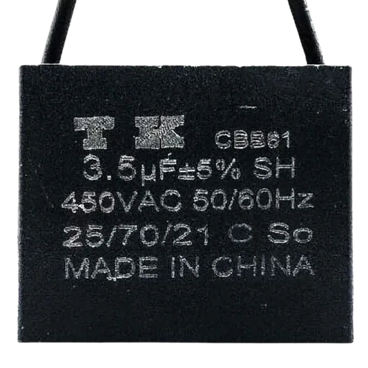 Capacitor De Partida CBB61 3,5uF 450V (2Fios)