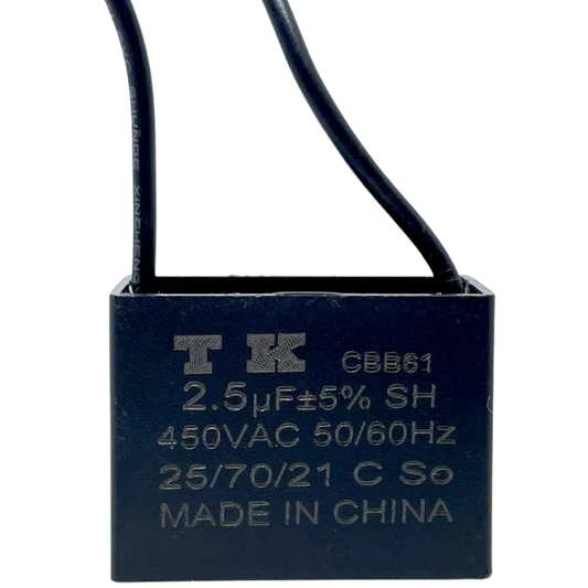 Capacitor De Partida CBB61 2,5uF 450V (2Fios)