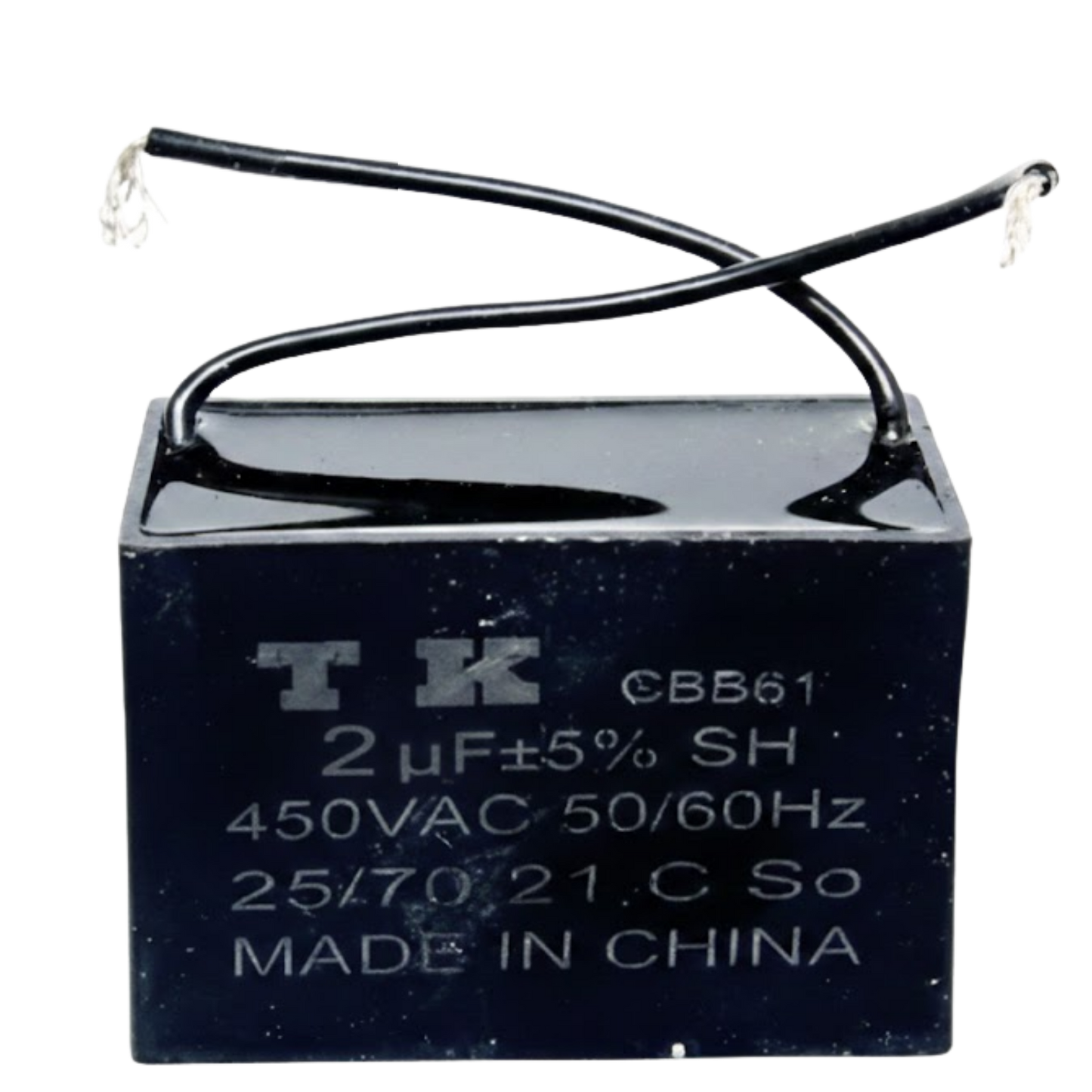 Capacitor De Partida CBB61 2uF 450V (2Fios)