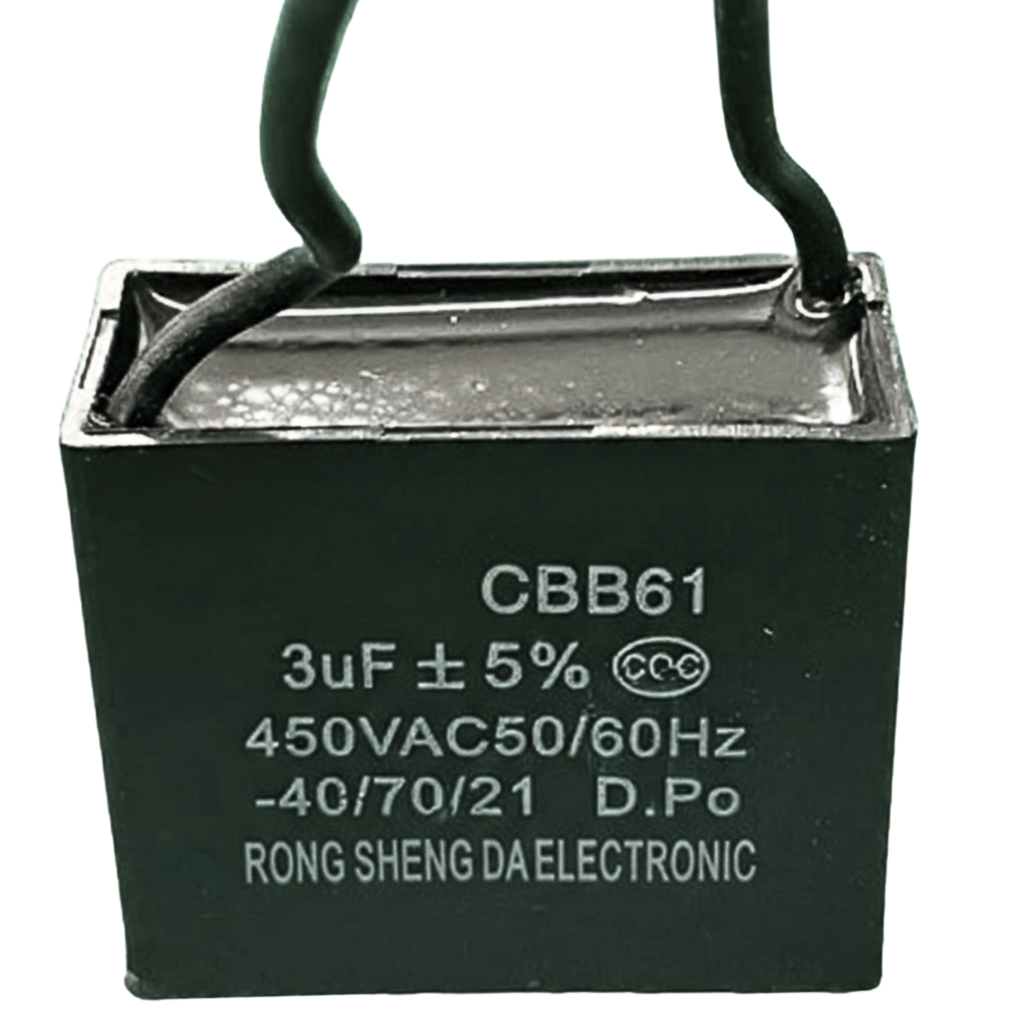 Capacitor De Partida CBB61 3uF 450V (2Fios)