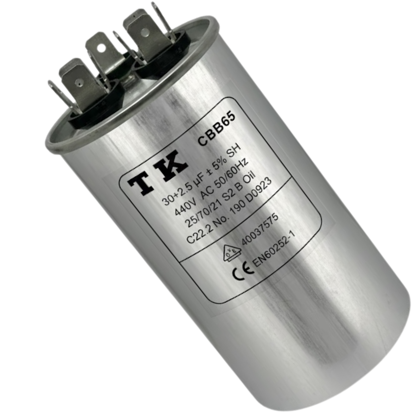 Capacitor De Partida 30uF+2,5uF 440V 50x90mm (Fast-on)