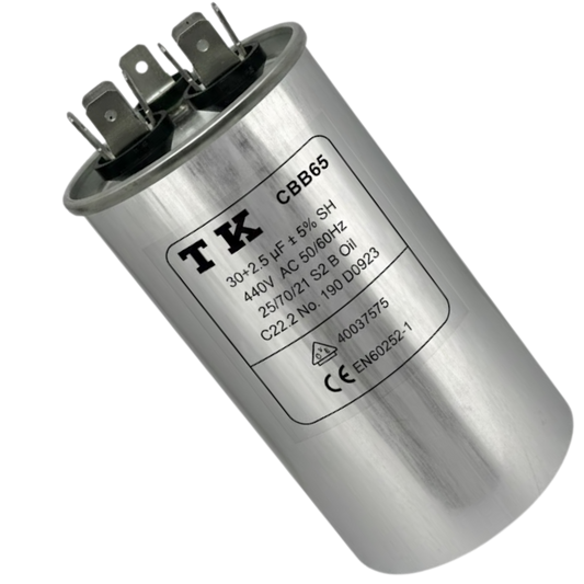 Capacitor De Partida 30uF+2,5uF 440V 50x90mm (Fast-on)
