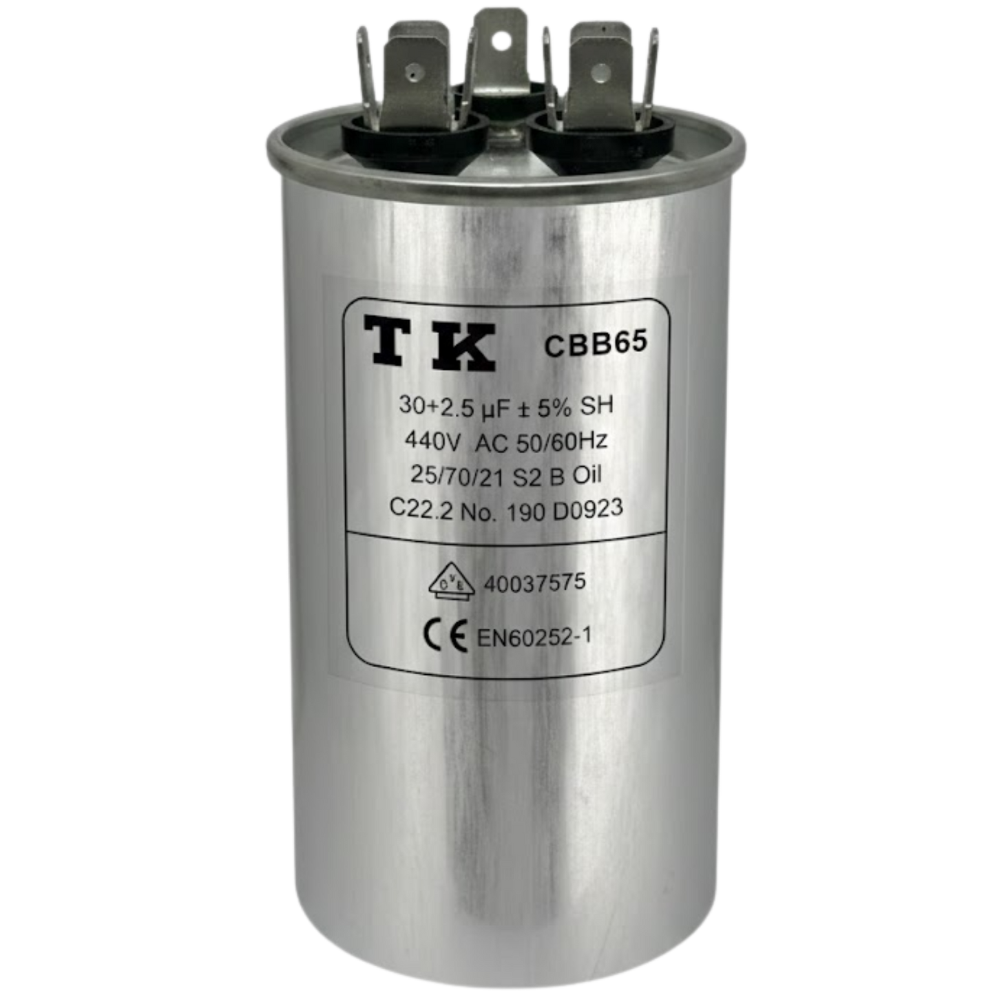 Capacitor De Partida 30uF+2,5uF 440V 50x90mm (Fast-on)