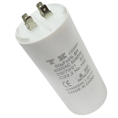 Capacitor De Partida 80uF 400V 53x120mm (Fast-on)