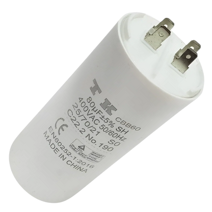 Capacitor De Partida 80uF 400V 53x120mm (Fast-on)