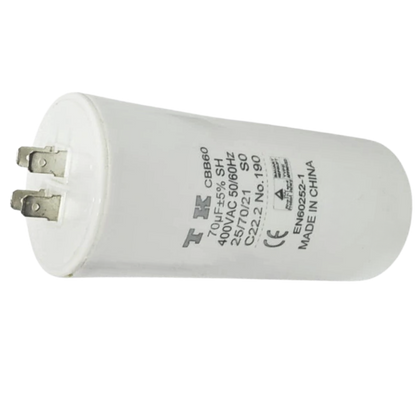 Capacitor De Partida 70uF 400V 60x120mm (Fast-on)