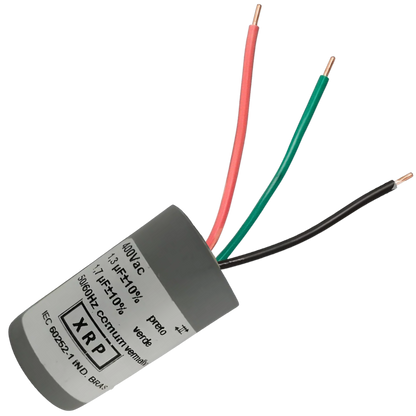 Capacitor De Partida 1,3uF+1,7uF 400V 25x47mm (3Fios)