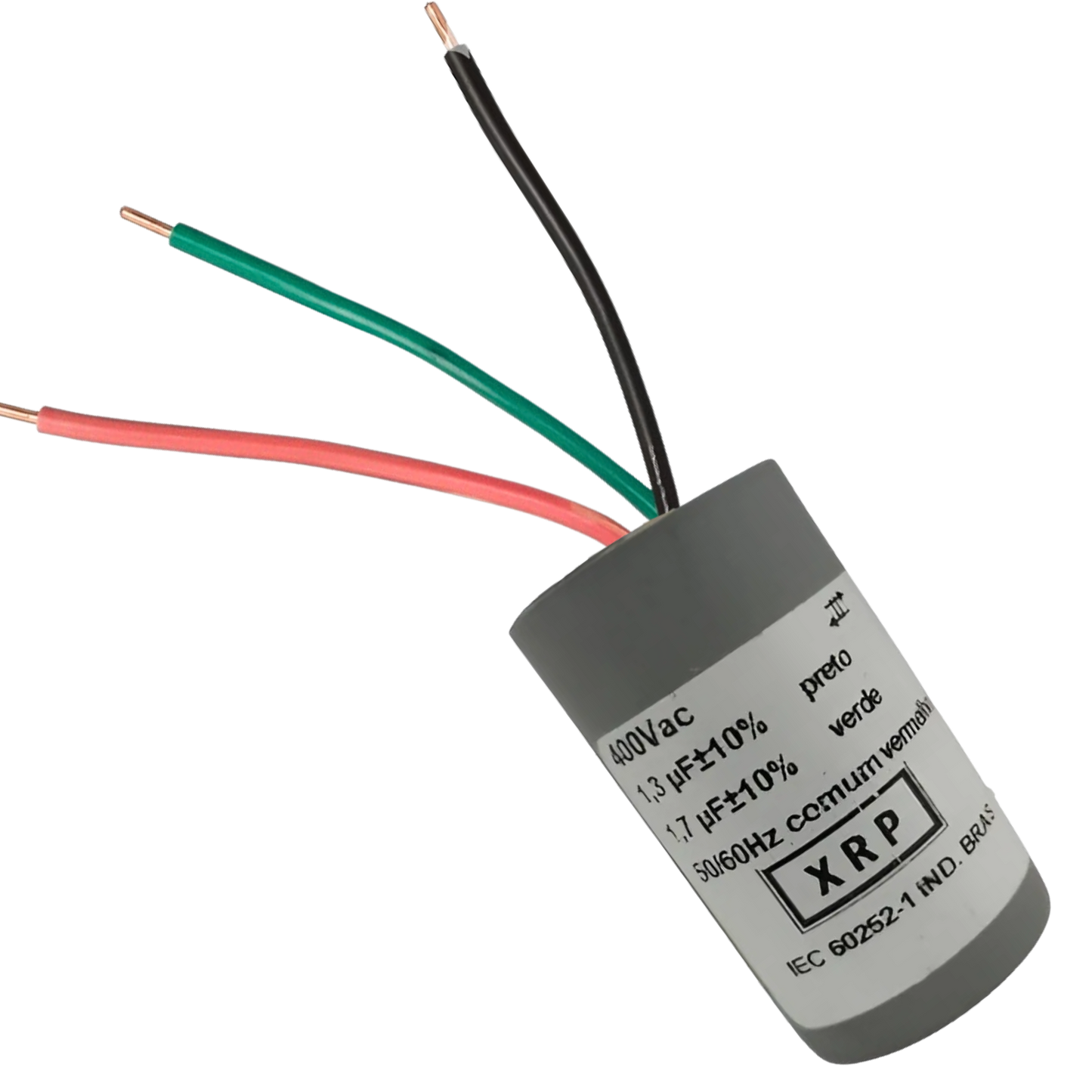 Capacitor De Partida 1,3uF+1,7uF 400V 25x47mm (3Fios)