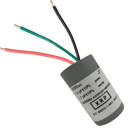 Capacitor De Partida 1,3uF+1,7uF 400V 25x47mm (3Fios)