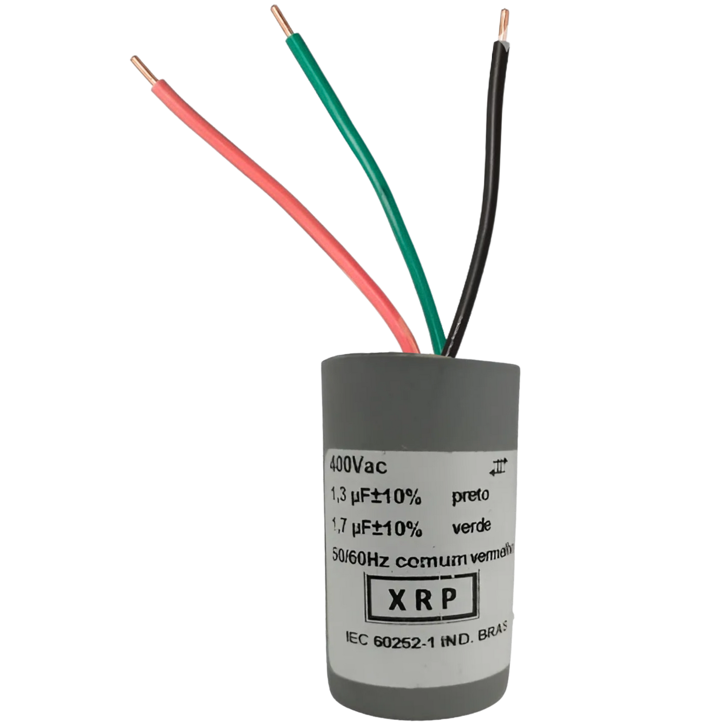 Capacitor De Partida 1,3uF+1,7uF 400V 25x47mm (3Fios)