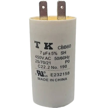 Capacitor De Partida 7uF 450V 36x70mm (Fast-on)