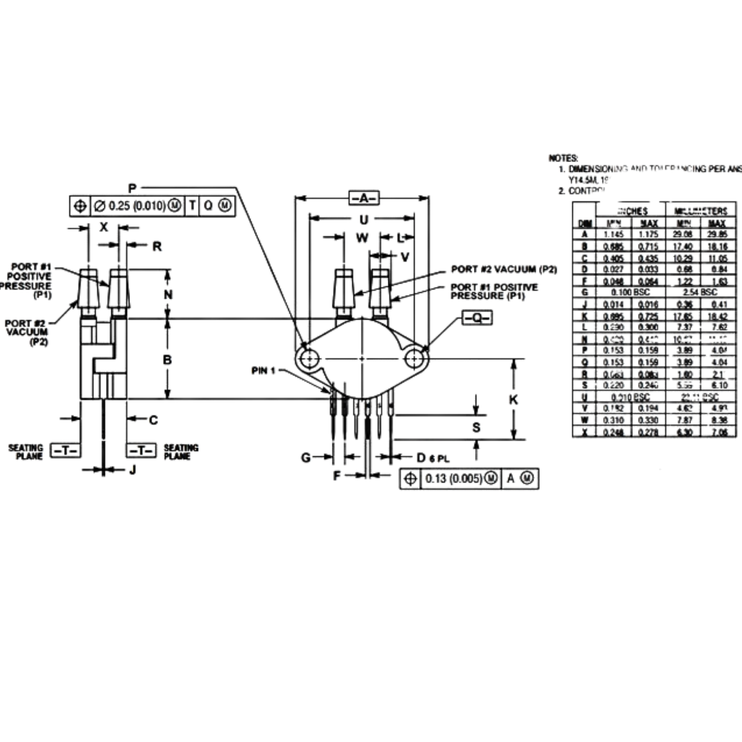 Sensor De Pressão MPX5700DP