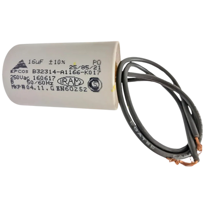 Capacitor De Partida 16uF 250V 30x53mm (2Fios)
