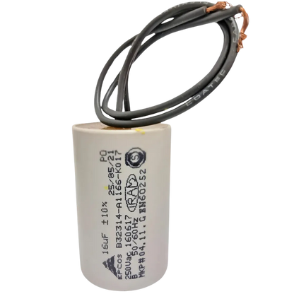Capacitor De Partida 16uF 250V 30x53mm (2Fios)
