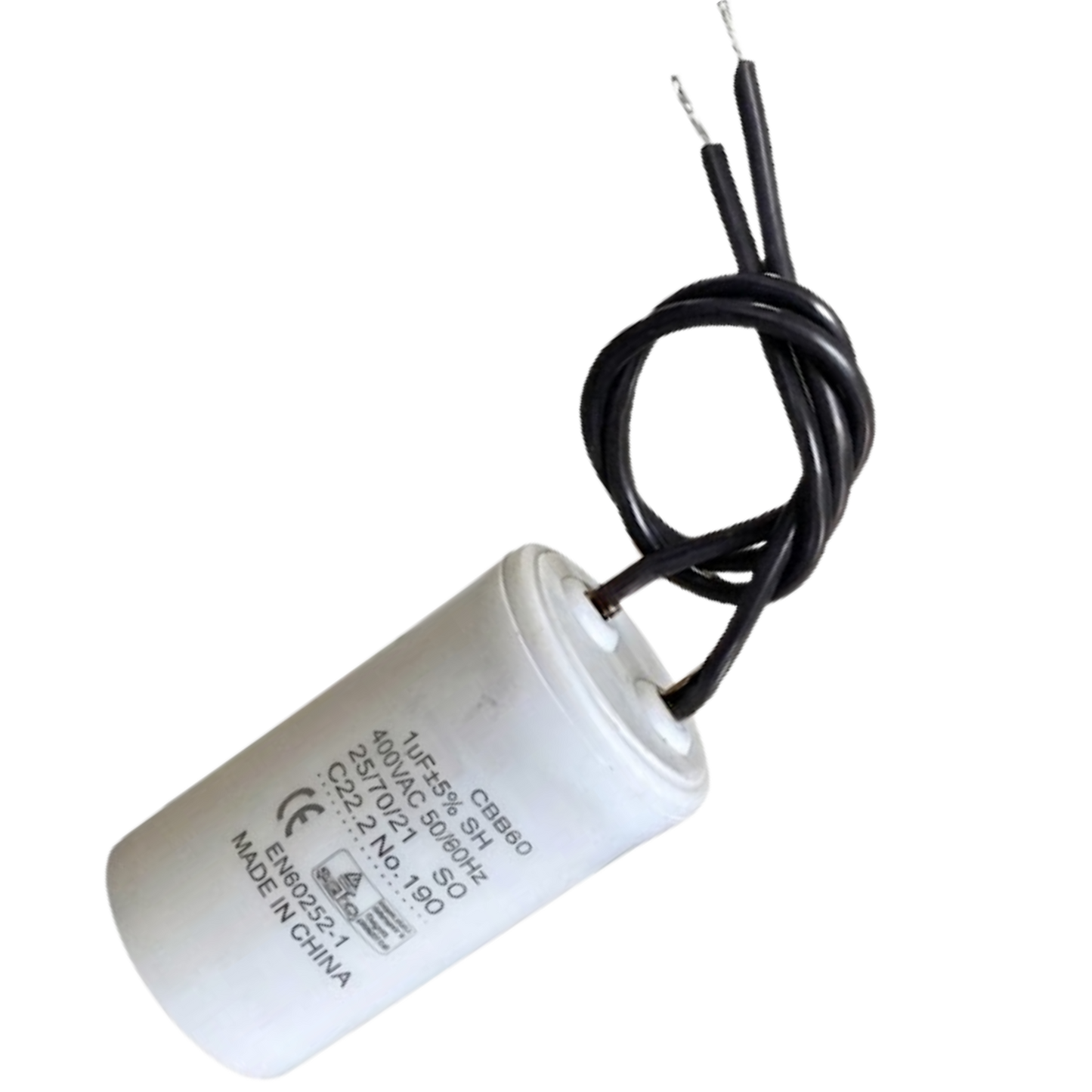 Capacitor De Partida 1uF 400V 24x46mm (2Fios)