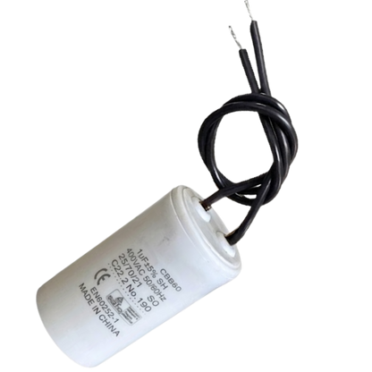 Capacitor De Partida 1uF 400V 24x46mm (2Fios)