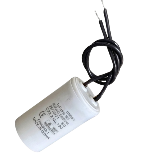 Capacitor De Partida 1uF 400V 24x46mm (2Fios)