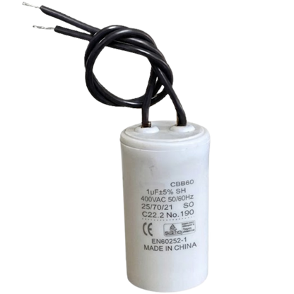 Capacitor De Partida 1uF 400V 24x46mm (2Fios)