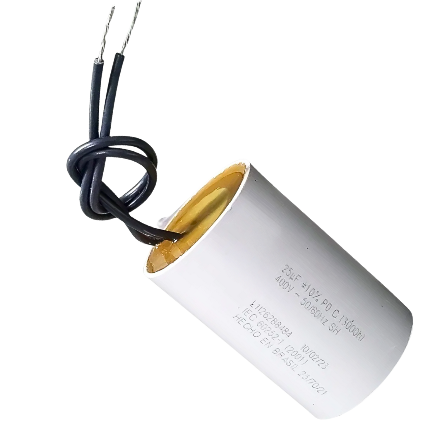 Capacitor De Partida 25uF 400V 50x50mm (2Fios)