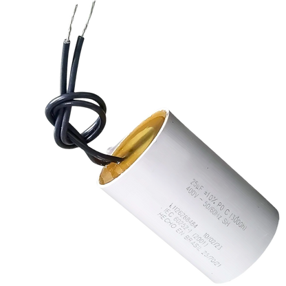 Capacitor De Partida 25uF 400V 50x50mm (2Fios)