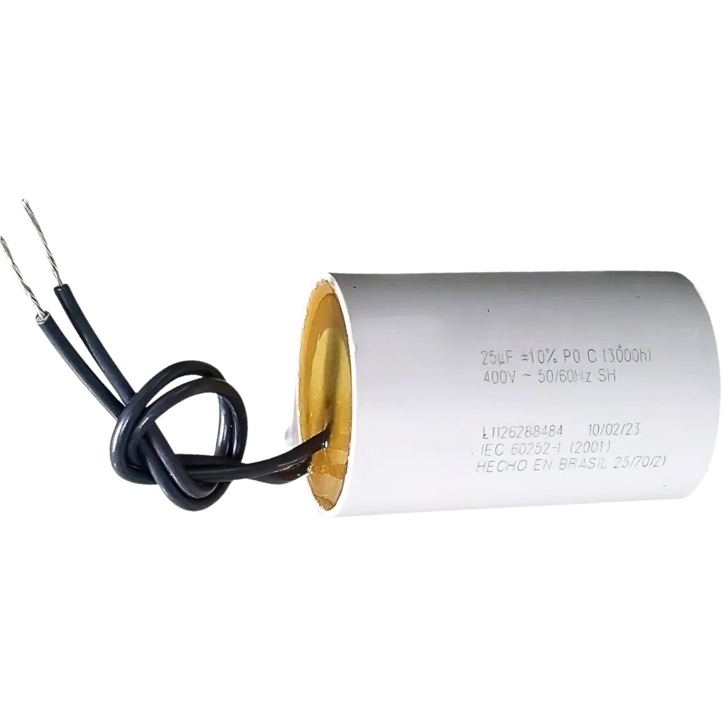 Capacitor De Partida 25uF 400V 50x50mm (2Fios)